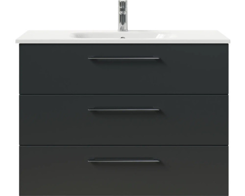 Meuble sous-lavabo avec trois tiroirs et lavabo