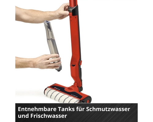 Einhell Akku-Bodenwischer mit entnehmbarem Schmutzwasser- und Frischwassertank