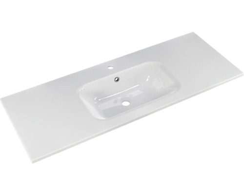 Waschtisch aus Sanitärkeramik mit Hahnloch und Überlauf