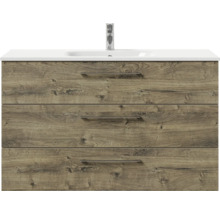 Waschtischunterschrank mit drei Schubladen und Waschbecken