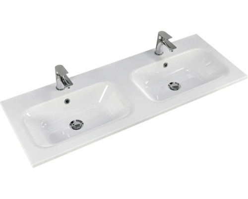 Double vasque avec deux robinets