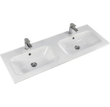 Waschtischplatte mit zwei Becken und zwei Armaturen