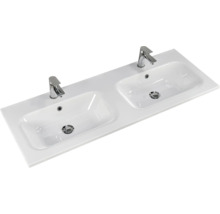 Waschtisch mit zwei Becken und Armaturen