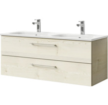 Waschtischunterschrank mit zwei Waschbecken und zwei Schubladen