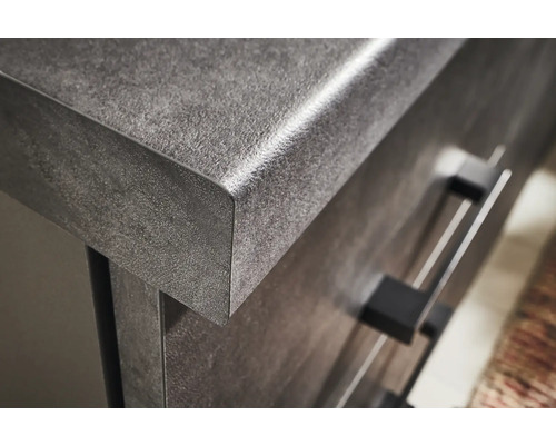 Vue détaillée d''un plan de travail avec tiroir et poignée