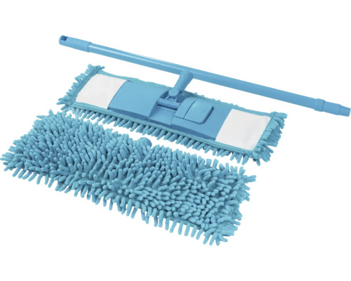 Wischmopp mit Mikrofaserbezug und Teleskopstiel