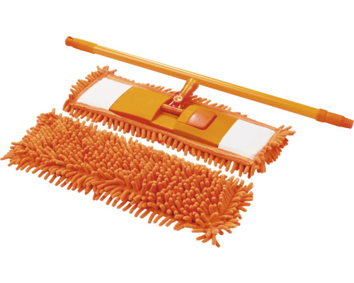 Wischmop mit Mikrofaserbezug und Teleskopstiel