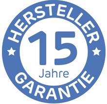 Herstellergarantie 15 Jahre