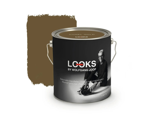 Peinture murale LOOKS by Wolfgang Joop Camel Gold 2,5 l Pot de peinture Looks by Wolfgang Joop Camel Gold avec champ de couleur