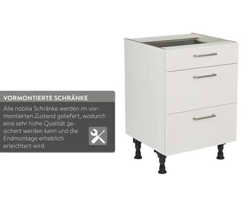 Unterschrank mit drei Schubladen