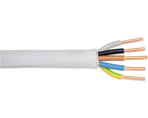 Câble électrique multibrins à cinq conducteurs