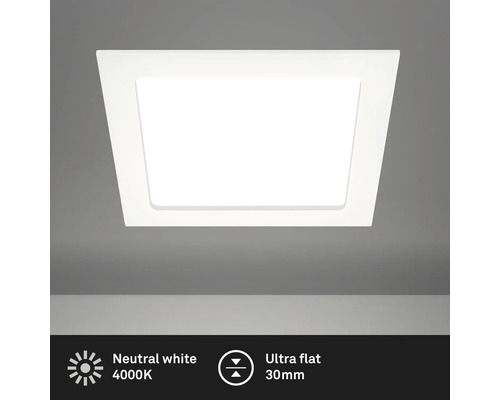 Plafonnier carré avec lumière blanche neutre