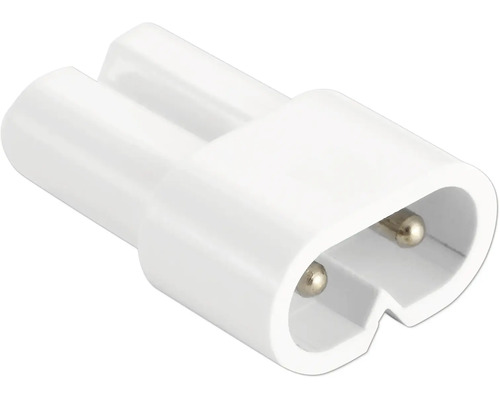 Fiche à deux broches en plastique