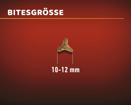 Futterstückgröße 10 bis 12 Millimeter