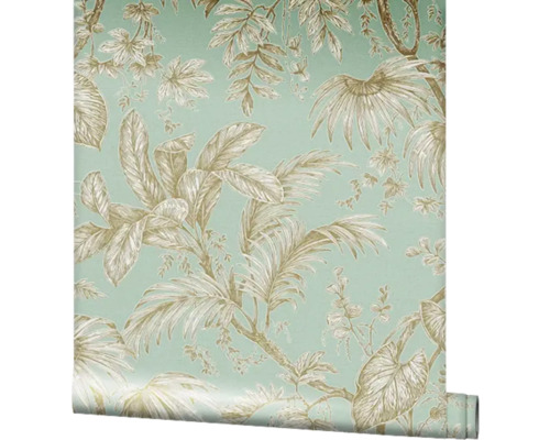 Rouleau de papier peint avec motif de feuilles de jungle