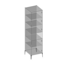 Hochschrank mit 2 Türen Devo Lotos 50x190x53 cm Anschlag rechts bronze expressive oak