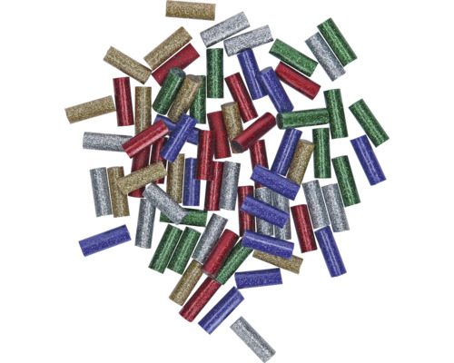 Bâtons de colle thermofusible à paillettes multicolores en vrac