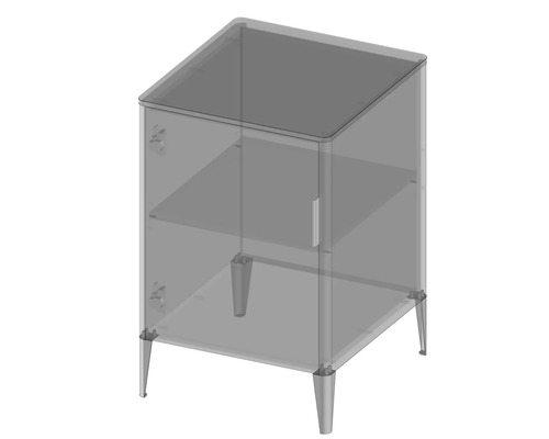 Armoire avec porte et étagères