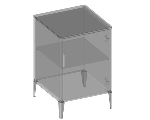 Armoire avec porte et étagères