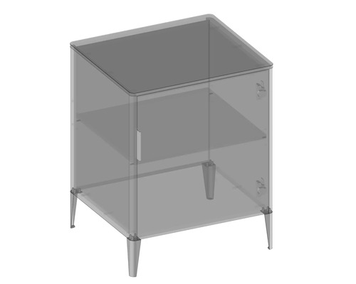 Table de chevet avec porte et étagères