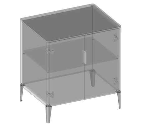 Armoire avec deux portes et pieds