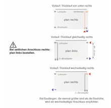Planheizkörper ROTHEIGNER Typ DK (22) 6-fach (unten rechts oder seitlich) 400 x 600 mm weiß-thumb-1