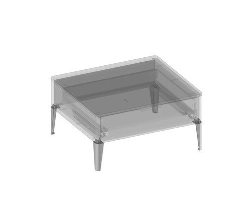 Table de plantation rectangulaire avec quatre pieds