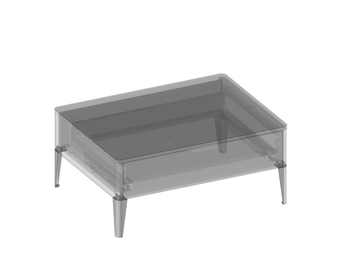 Jardinière rectangulaire avec pieds