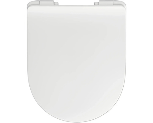 Abattant WC REIKA ISE blanc avec frein de chute automatique et Quick&Clean Slimline pour Duravit ME by Starck, Laufen Pro,Villeroy & Boch O.novo, VitrA S50 Abattant de WC en plastique