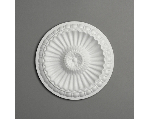 Runde Deckenrosette aus Styropor mit Blumenmuster