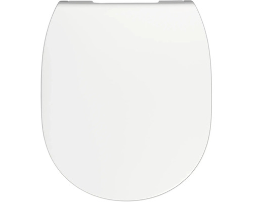 Abattant WC REIKA Noda Slim blanc avec frein de chute et Quick&Clean Oval