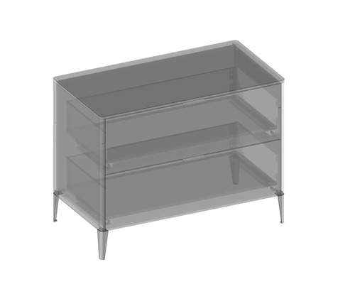 Kommode mit zwei Schubladen und Füßen