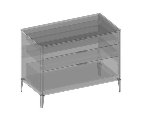 Kommode mit drei Schubladen und Füßen