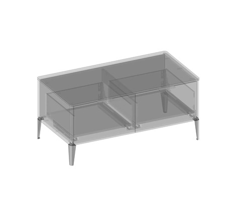 Meuble-lavabo moderne avec deux tiroirs et pieds