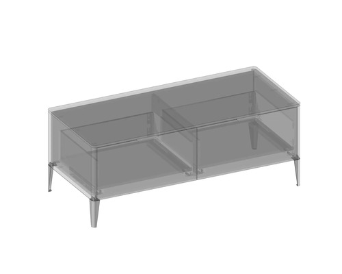 Meuble TV avec deux tiroirs et pieds