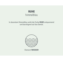 Ruhe himmelblau. Ruhe Farbe wirkt entspannend. Element Wasser.