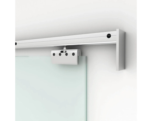 Système de porte coulissante avec rail de guidage et support