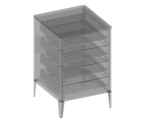 Meuble avec quatre tiroirs