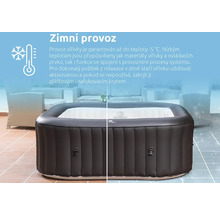 Aufblasbarer Whirlpool für den Winterbetrieb mit Temperaturangaben