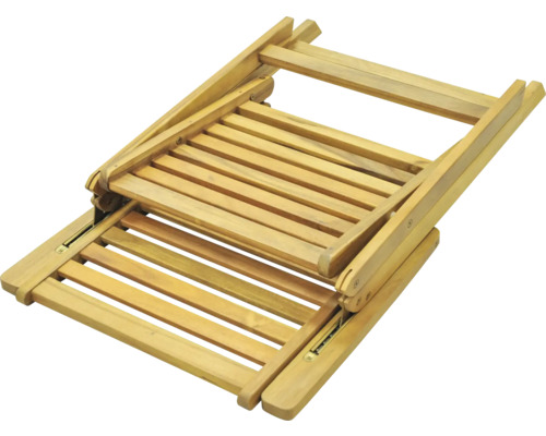 Zusammengeklappter, hölzerner Hocker