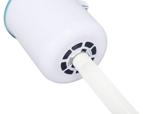 Detailansicht eines Teichschlammsaugers mit Schlauchanschluss