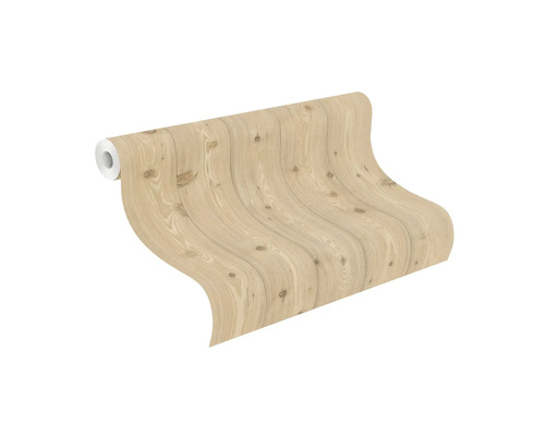 Rouleau de papier peint avec structure en bois