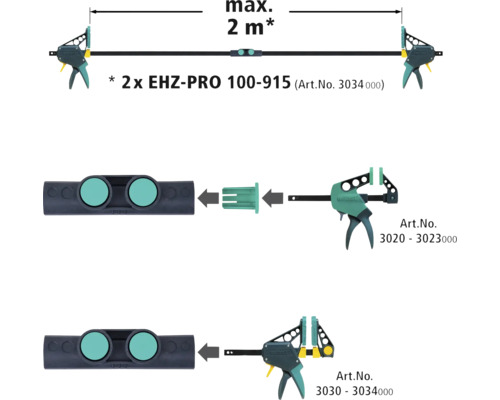 Wolfcraft Ecarteur de cadre de porte détails du produit et montage