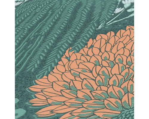 Vue détaillée d''un papier peint à motif floral