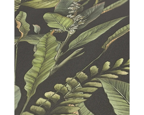 Nahaufnahme einer Tapete mit Pflanzenmotiven