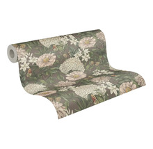 Tapetenrolle mit Blumen und Schmetterlingen