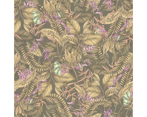 Tapete mit Blatt- und Blumenmuster