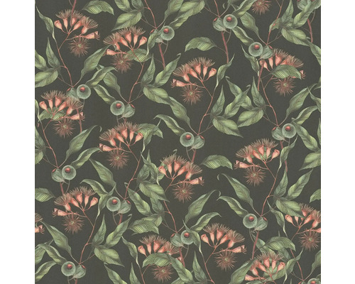 Tapete mit Blüten und Blättern