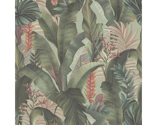 Tapete mit tropischem Pflanzenmuster