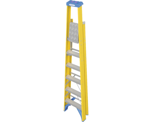 Gelbe Stufenleiter mit mehreren Stufen